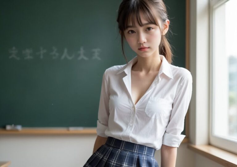 251011 School uniform (Extreme Photo Course) — Ayu Saeki AI muse editorial