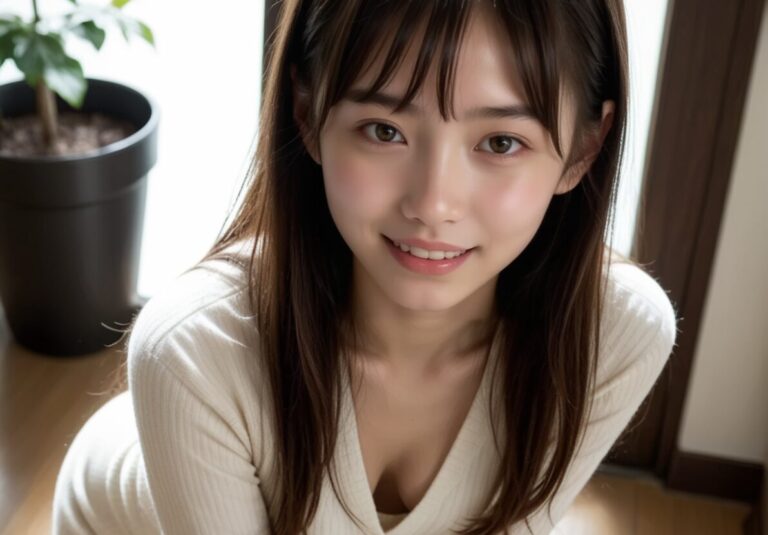 260206 One-piece knit (Sexy Photo Course) — Ayu Saeki AI muse editorial