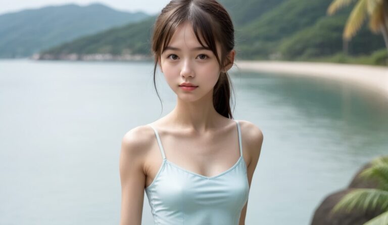 260403 Blue one-piece (Sexy Photo Course) — Ayu Saeki AI muse editorial