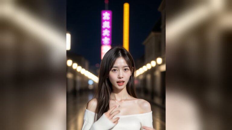 Night Photoshoot Ideas in the Neon City: 8 Clips by AI Model Ayu Saeki – 260511 — Ayu Saeki AI muse editorial
