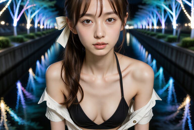 260911 Light display (Artistic Portrait Course) — Ayu Saeki AI muse editorial